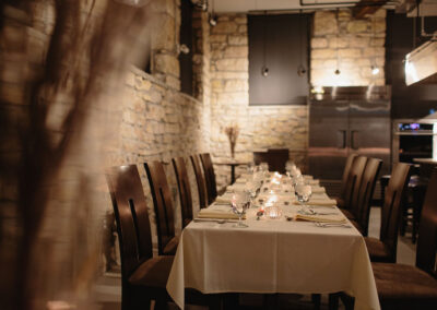 tables prepared for event at Kitchen Sync