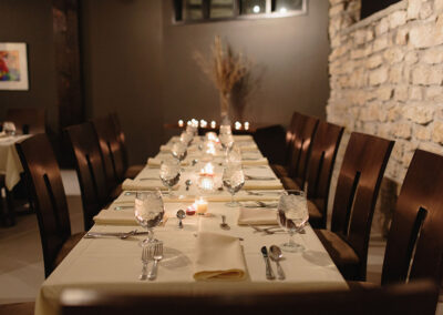 tables prepared for event at Kitchen Sync